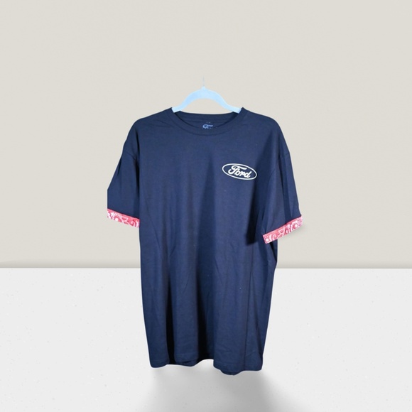 Black Ford Bronco Shirt – Large, Red Bandana Cuffs - Picture 3 of 5